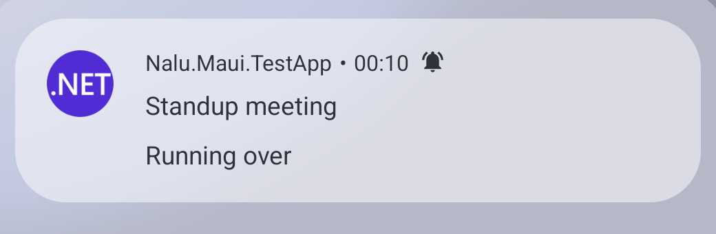 Android after the boundary update: Running over, chronometer counting up, alert fired