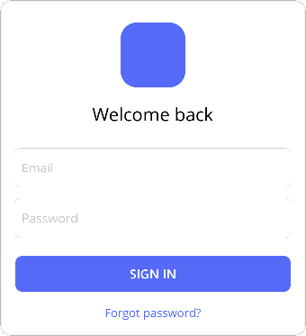Login screen